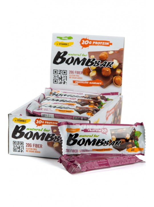 Bombbar Батончик 60 гр. Шоколад-фундук