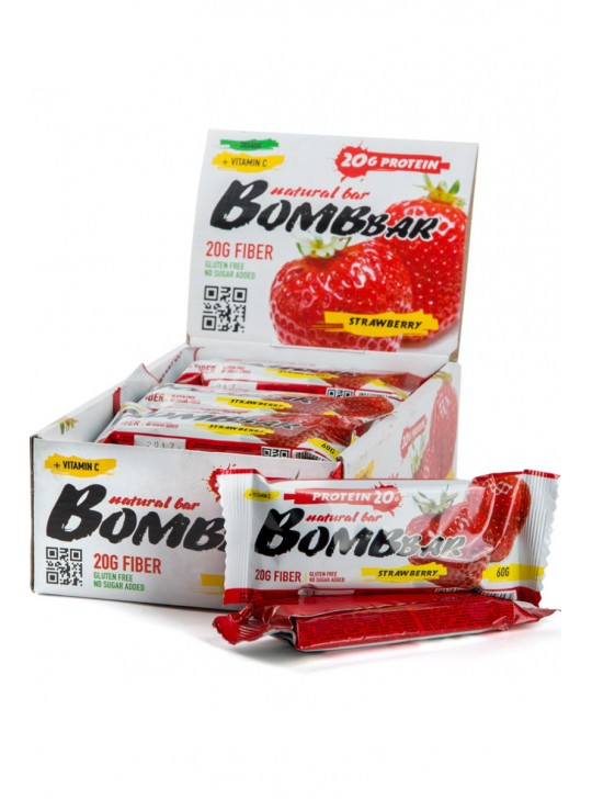 Bombbar Батончик 60 гр. Клубника