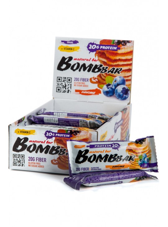 Bombbar Батончик 60 гр. Смородиново-черничный панкейк