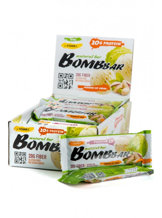 Bombbar Батончик 60 гр. Фисташковый пломбир