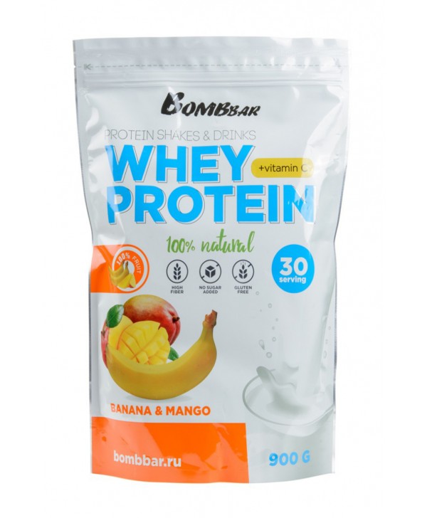 BOMBBAR Whey Protein 900 гр. Банан-Манго