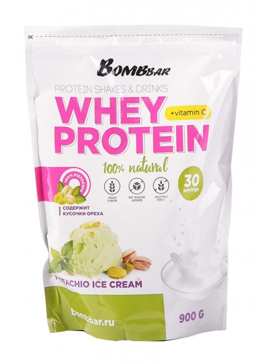 BOMBBAR Whey Protein 900 гр. Фисташковое мороженое
